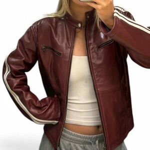 Vintage Red leather jacket